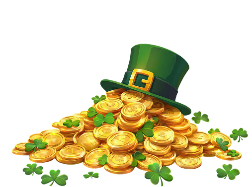 Winshark Casino lucky coins and hat bonus illustration